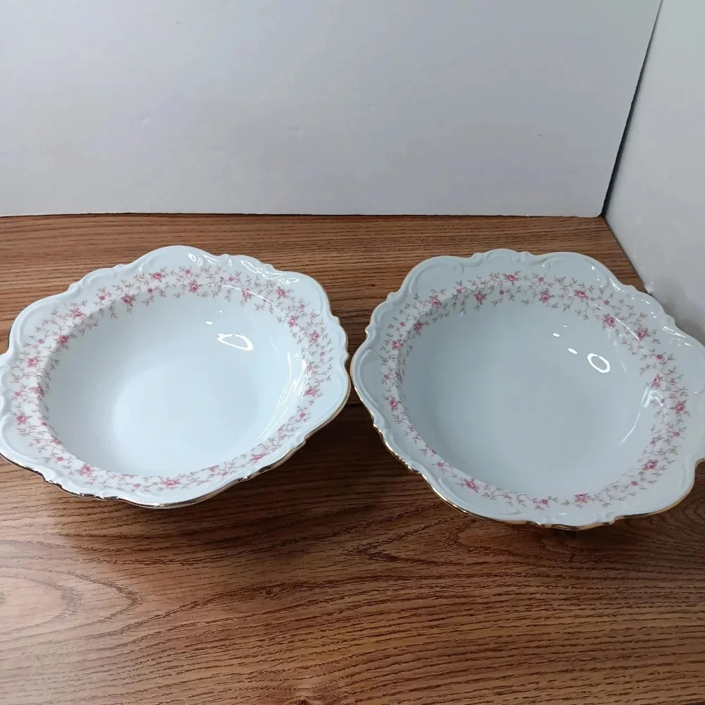 2 Mitterteich Bavaria deep plates, made in Germany.